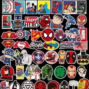 50 Pcs Marvel Classic Stickers (Waterproof)